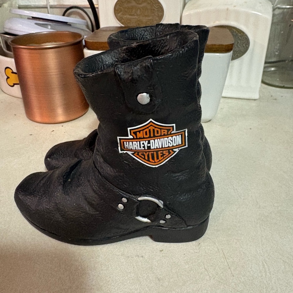 Harley-Davidson Black Boot Sculpture